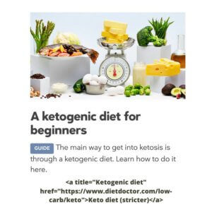 Keto Keyword Anchor Text To Other Pages