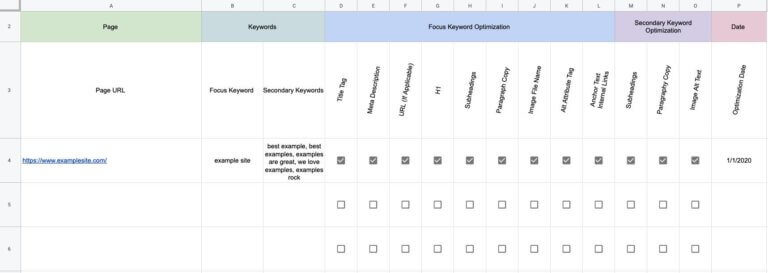 Seo Workbook Screenshot