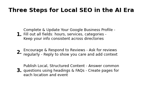 3 Steps For Local Seo In The Ai Era