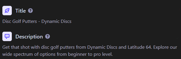 Page Title And Meta Description Examples