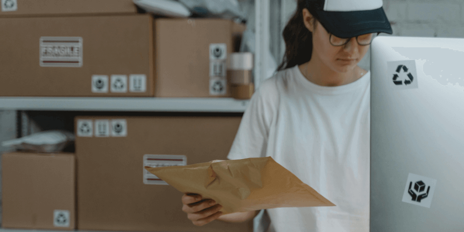 Packaging at a computer